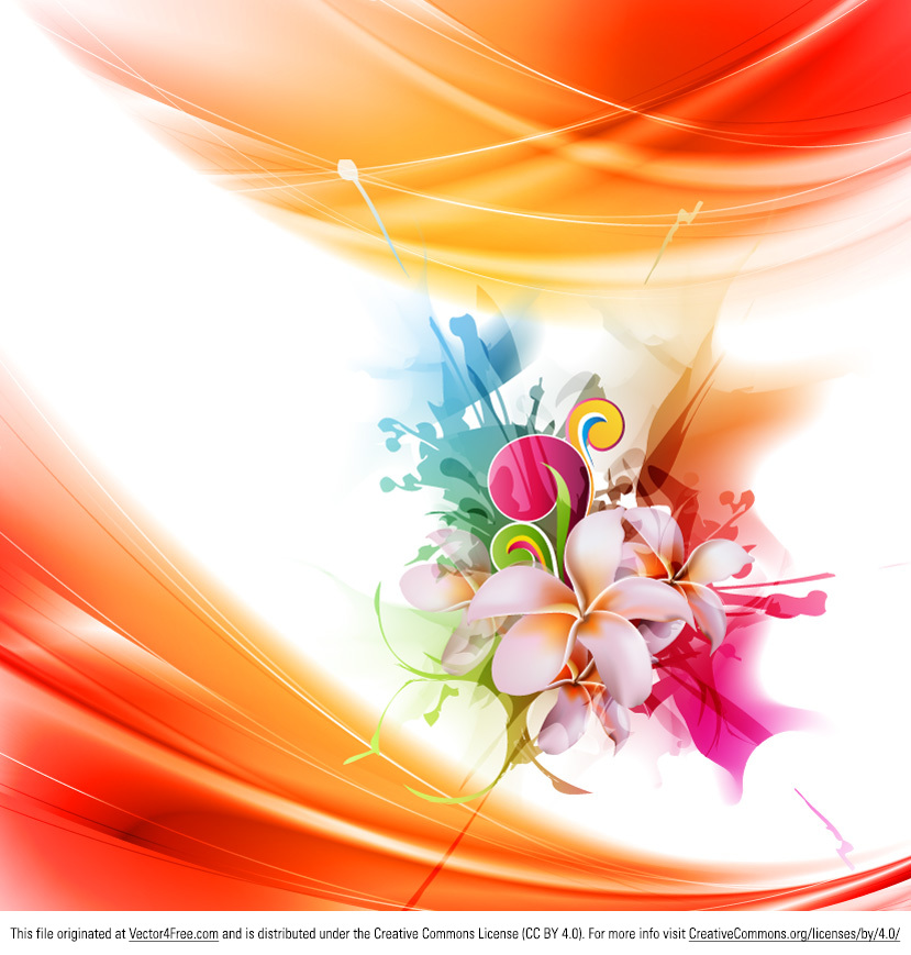 Colorful Floral Vector Background