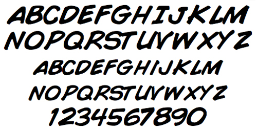 Comic Book Letter Alphabet Font