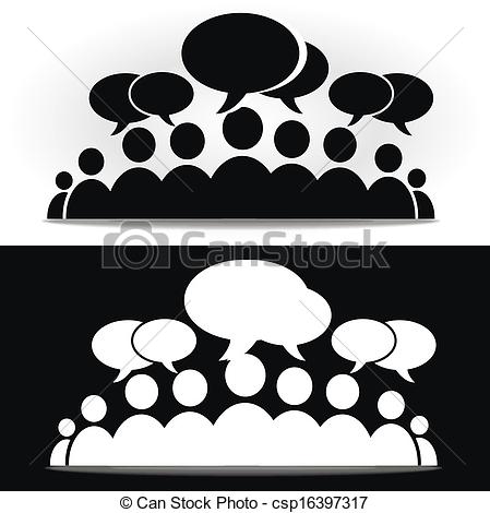 Community Clip Art Black and White