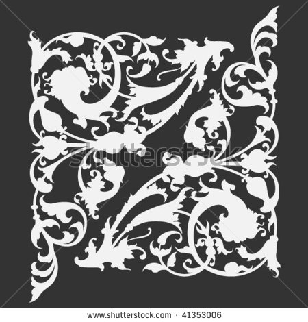 Corner Flourish Silhouette Corner Flourish Silhouette