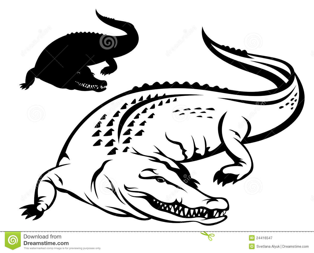 Crocodiles and Alligators Vector