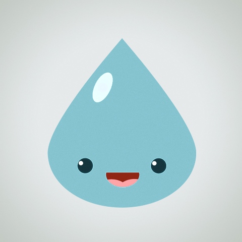 Cute Cartoon Rain Drop