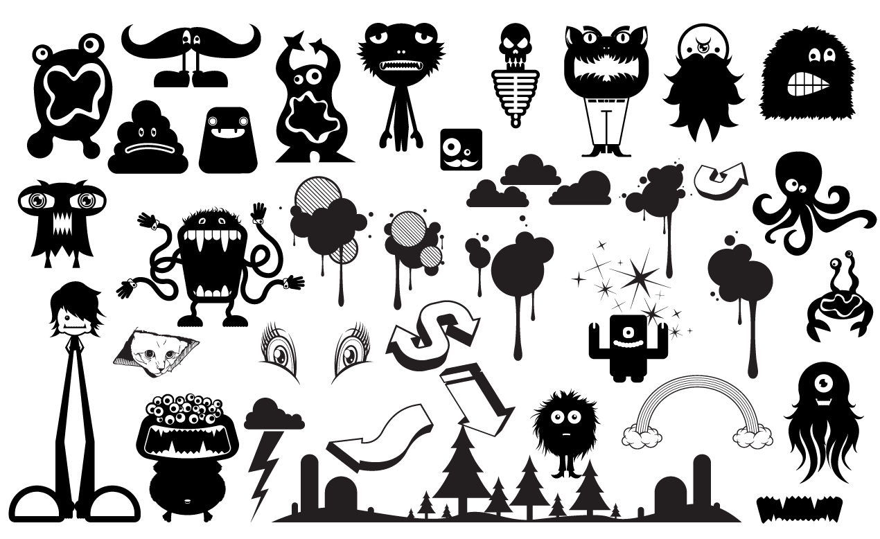 Cute Monster Vector Pack