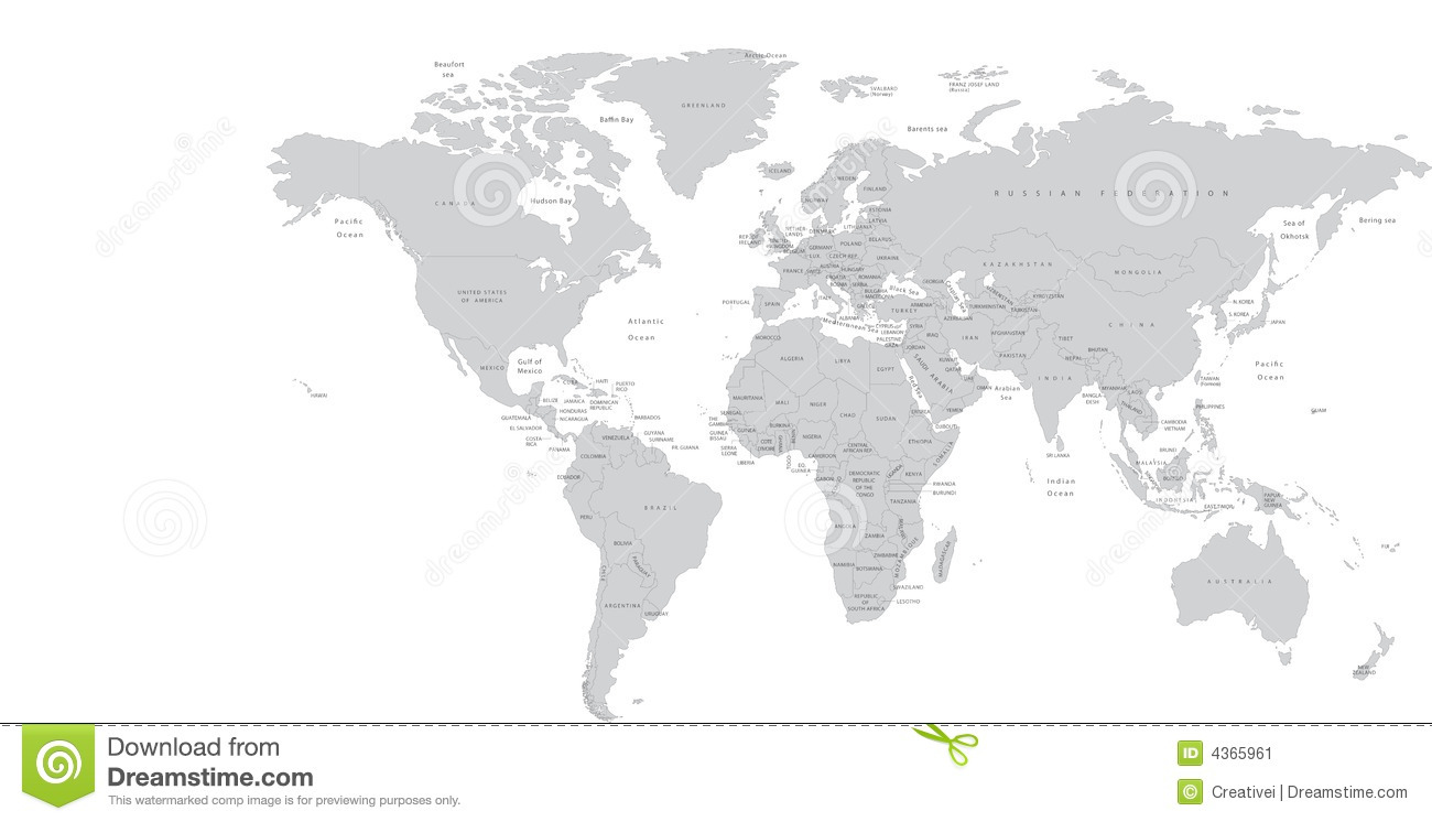 Detailed World Map with Countries