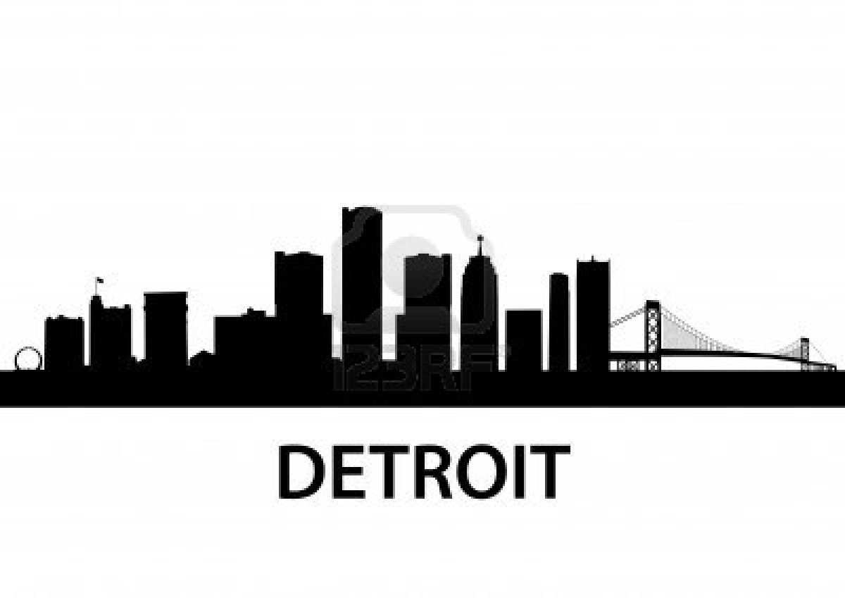 14 Detroit City Skyline Vector Images