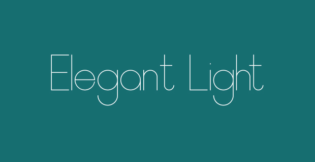 Elegant Light Font