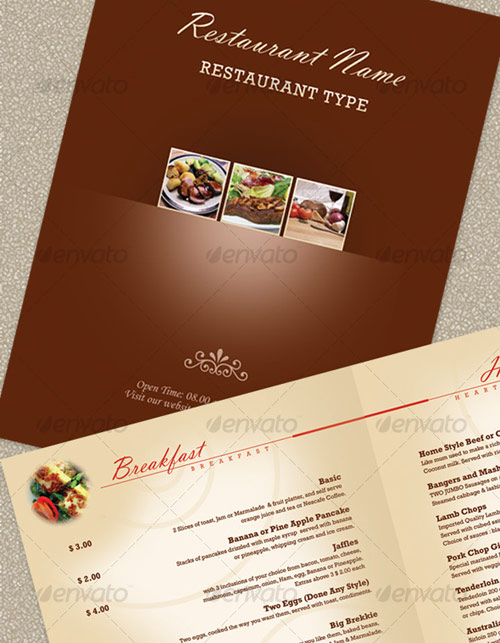 Elegant Restaurant Menu Template Elegant Restaurant Menu Template
