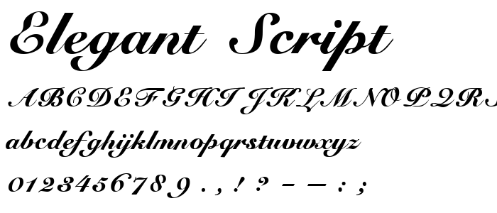 Elegant Script Fonts Free