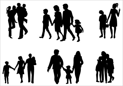 Family Silhouette Clip Art