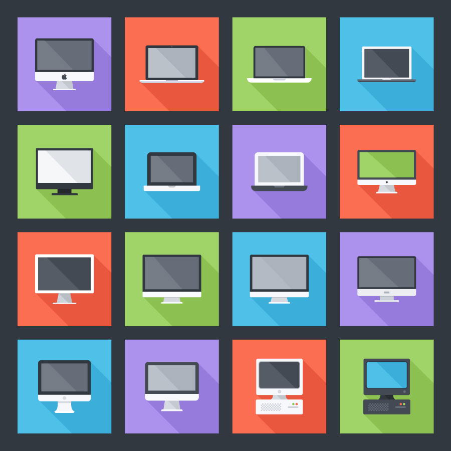 Flat Computer Icon