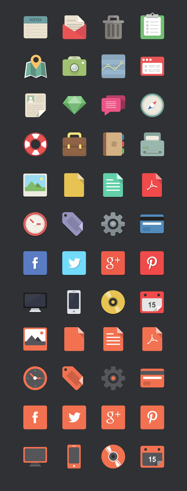 Flat Web Icons Free