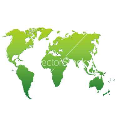 Flat World Map Vector