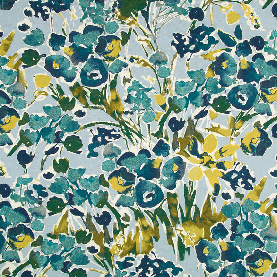 Floral Abstract Upholstery Fabric