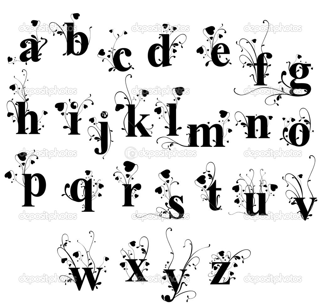Floral Alphabet Font