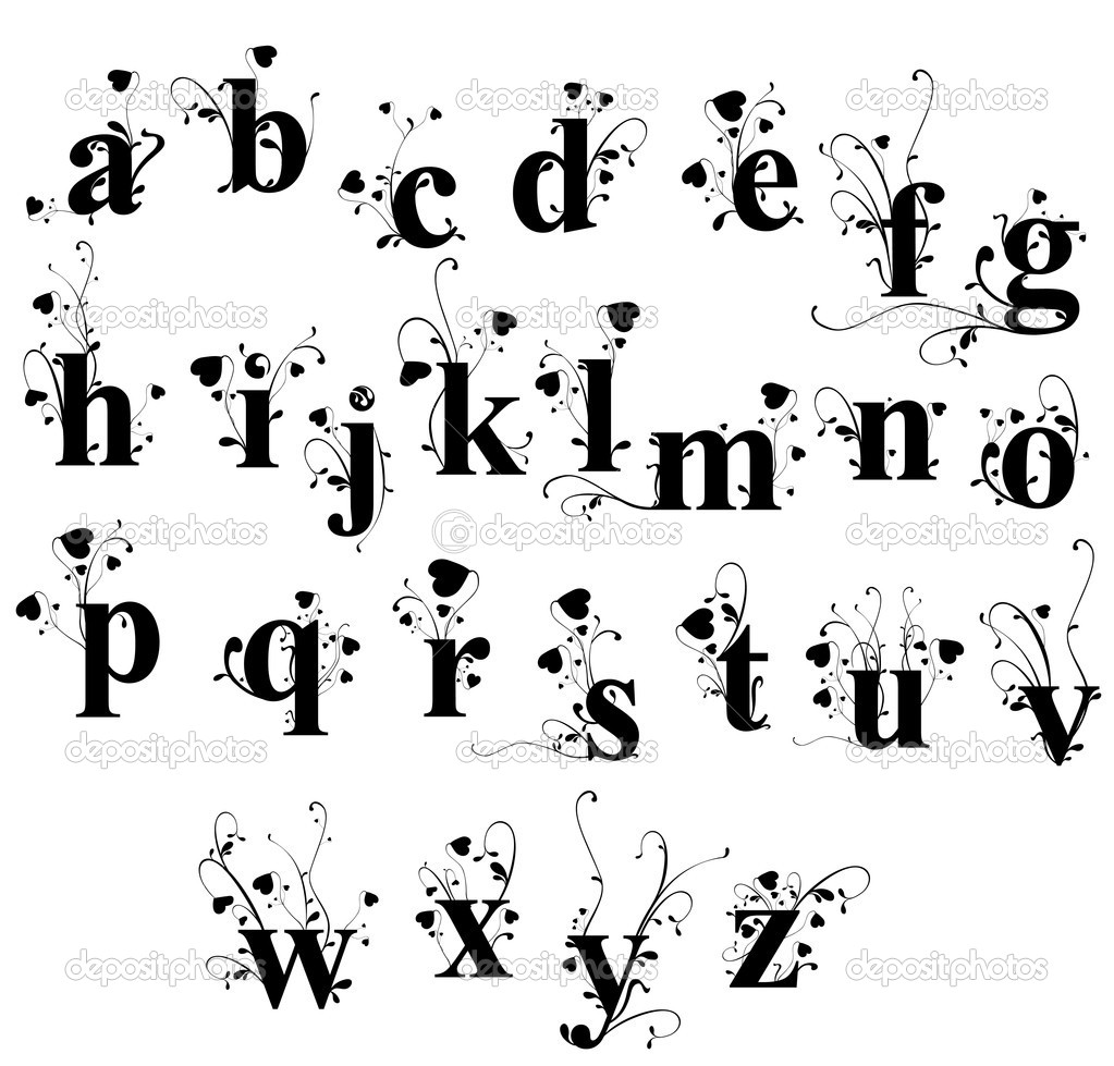 Floral Alphabet Font Floral Alphabet Font