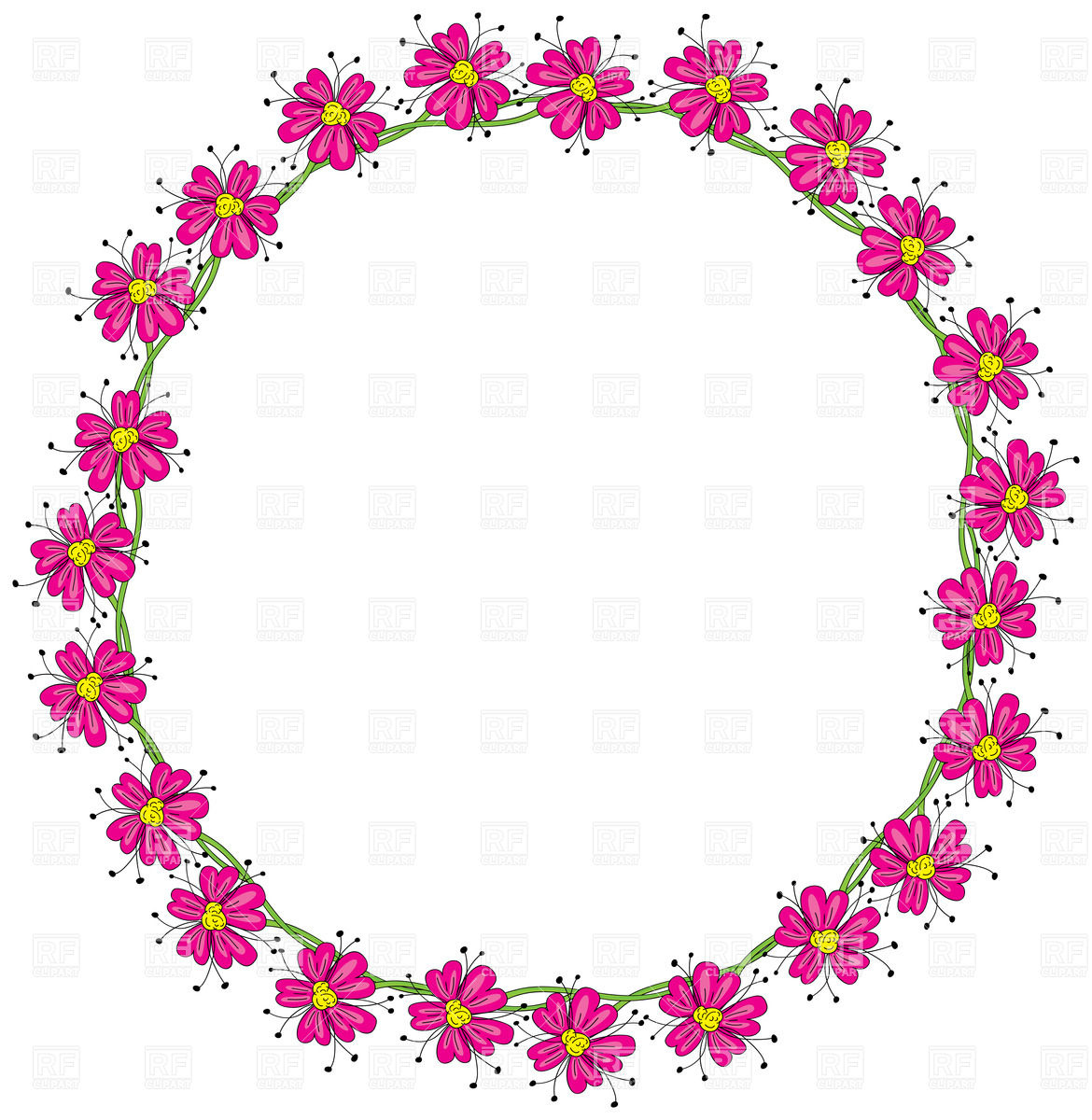 Floral Wreath Vector Free Clip Art