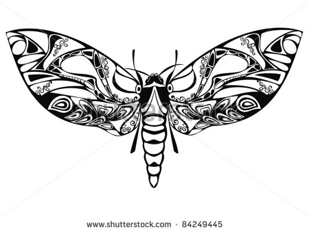 Flourish Silhouette with Butterfly