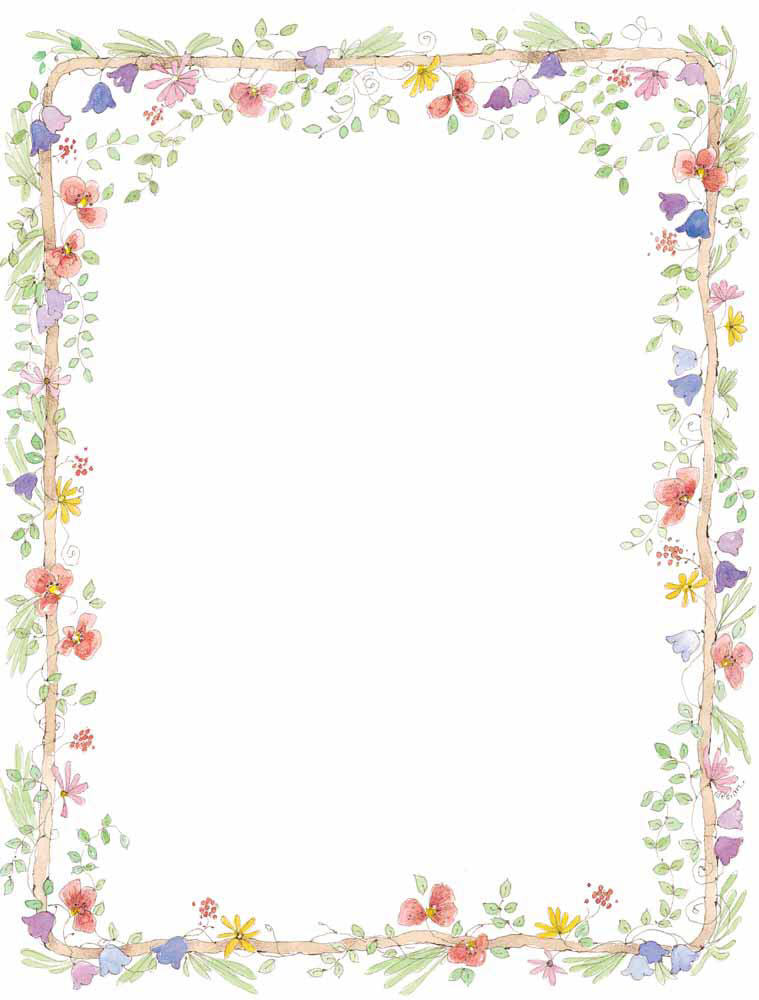 10 Flower Border Design Paper Images