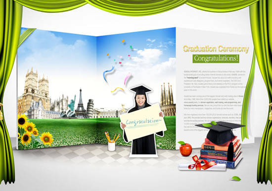 Free Graduation PSD Templates