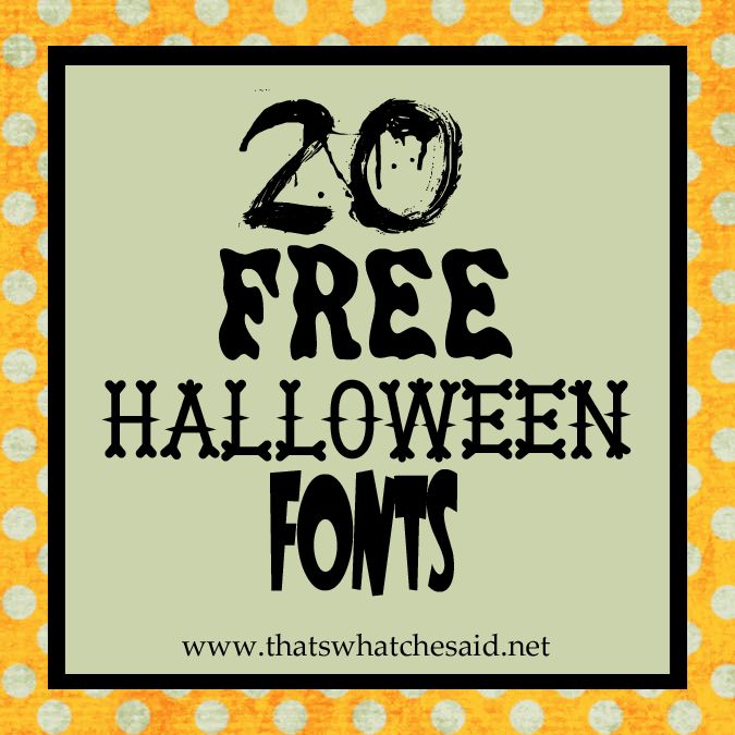 Free Halloween Fonts for Word
