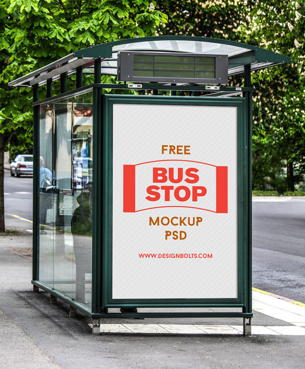 Free Psd Mockup Bus Advertising