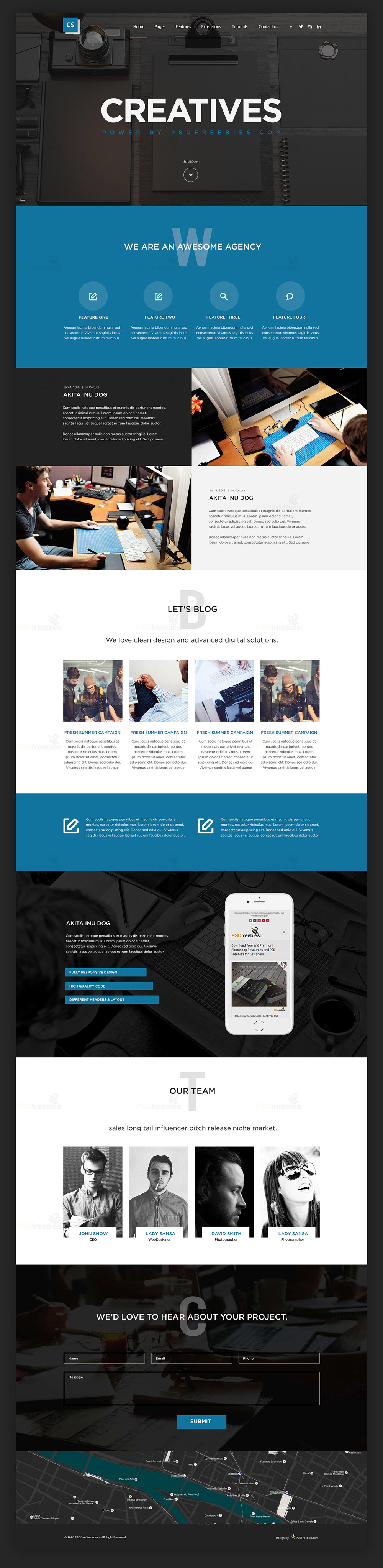 Free PSD Website Template