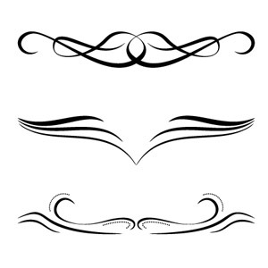 Free Vector Calligraphic Ornaments