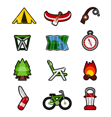 Free Vector Icons Camping