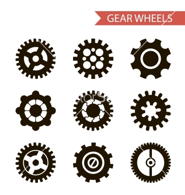 Gear Icon Flat Design