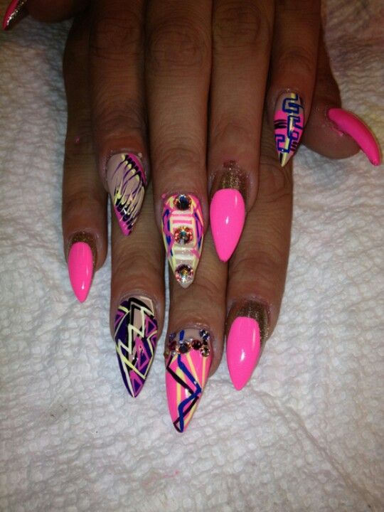 6 Ghetto Nail Designs Images