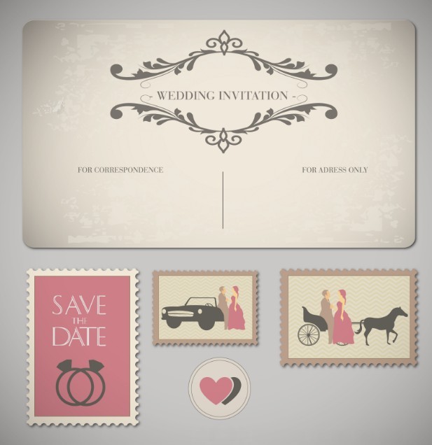 Golden Wedding Invitation Cards