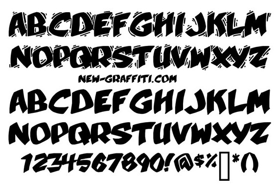 Graffiti Font Styles Alphabet