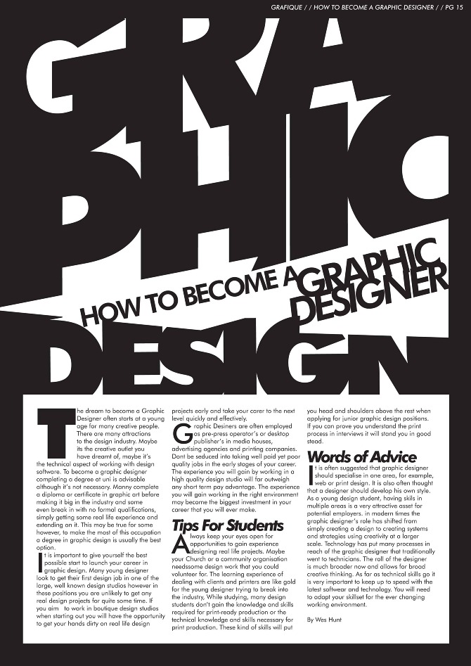 Graphic Design Magazine Page Layout