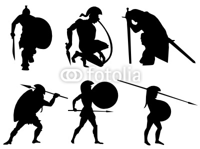 Greek Warrior Silhouette