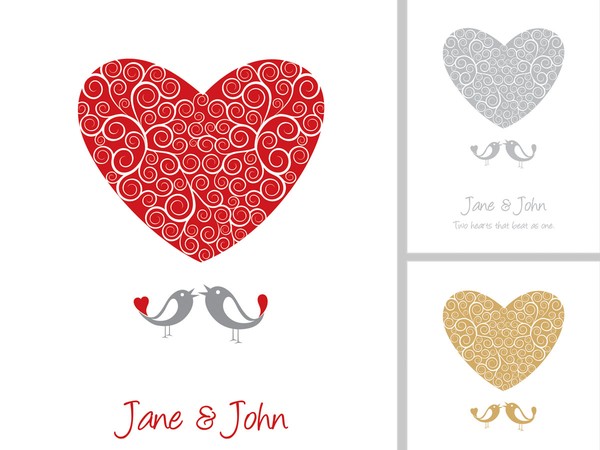 Heart Wedding Invitation Templates Free