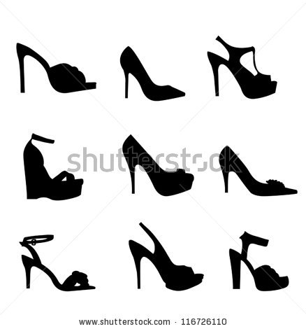 7 Black Heel Vectors Images