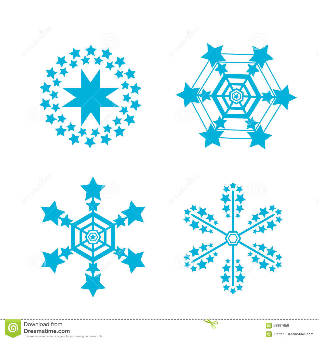 Icon of Snow Flake Vector