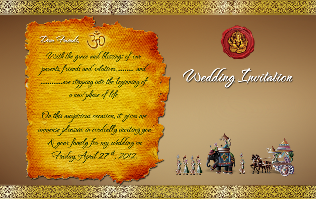 Indian Wedding Card Templates