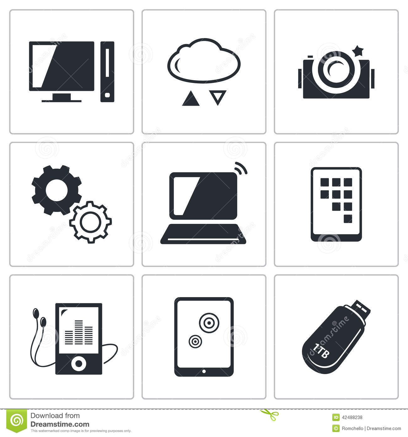 Information Technology Icons Clip Art