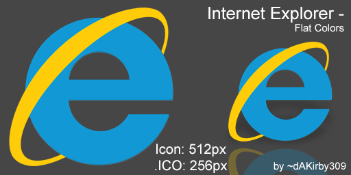 Internet Explorer Icon Flat