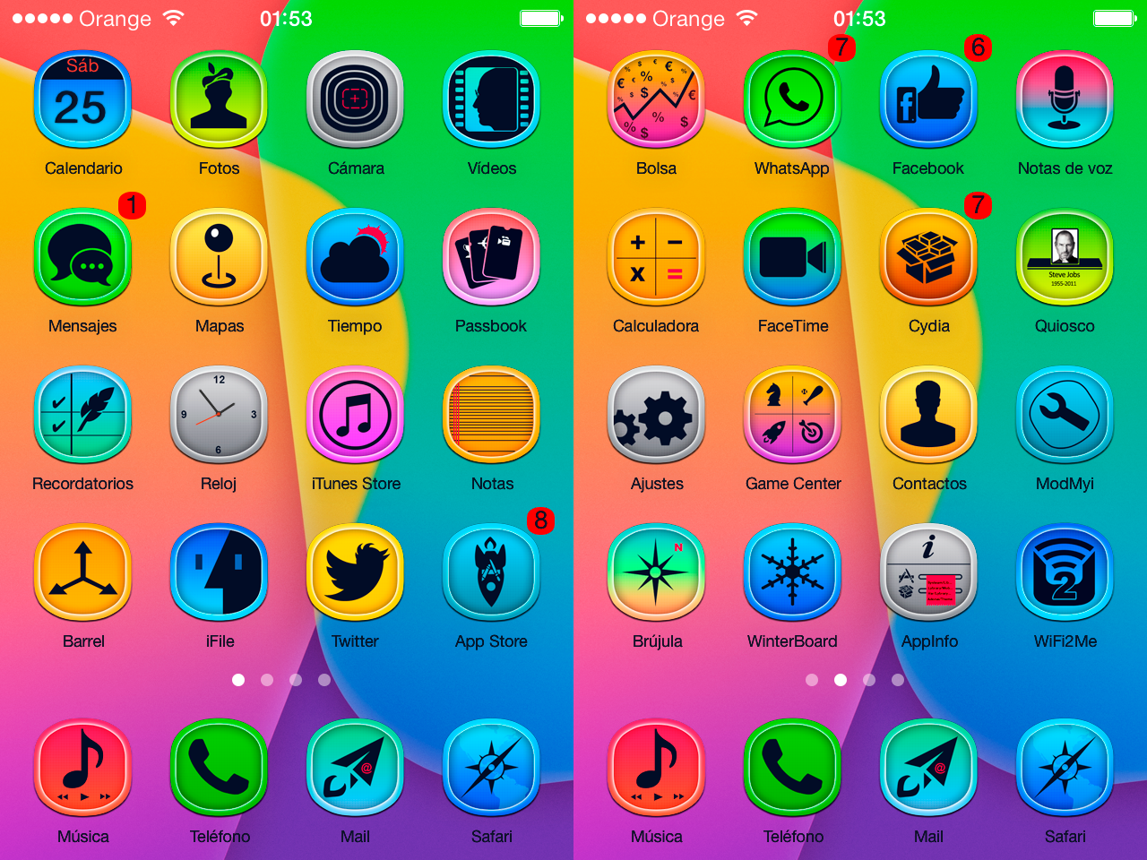 iOS 7 Winterboard Themes