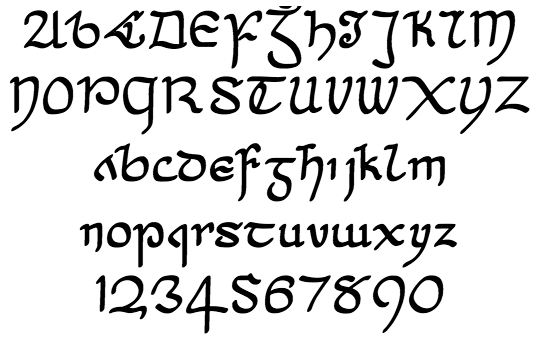 Irish Script Font