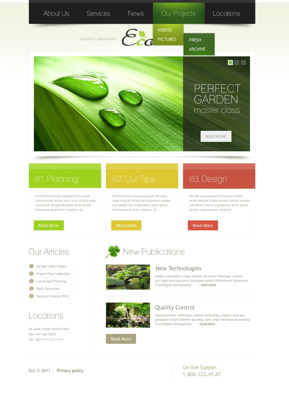 Landscape Design Website Template