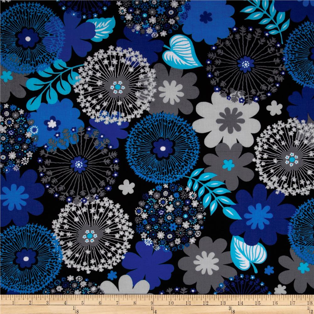 Large Abstract Floral Fabric
