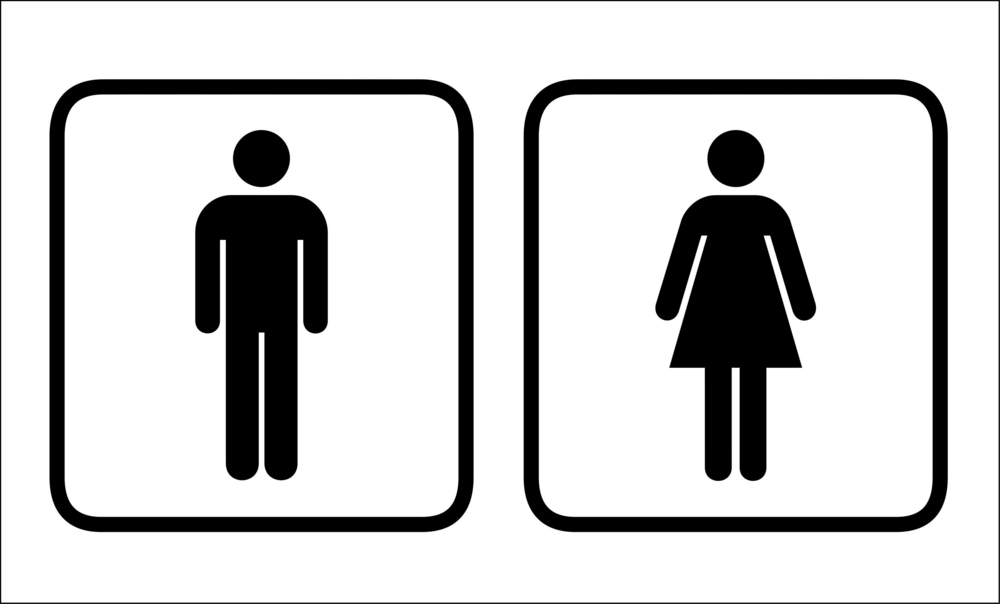 Man and Women Restroom Signs