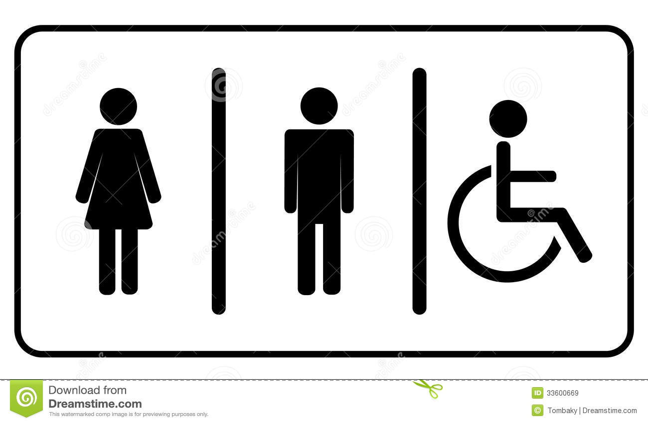 Men and Women Restroom Symbol Vector