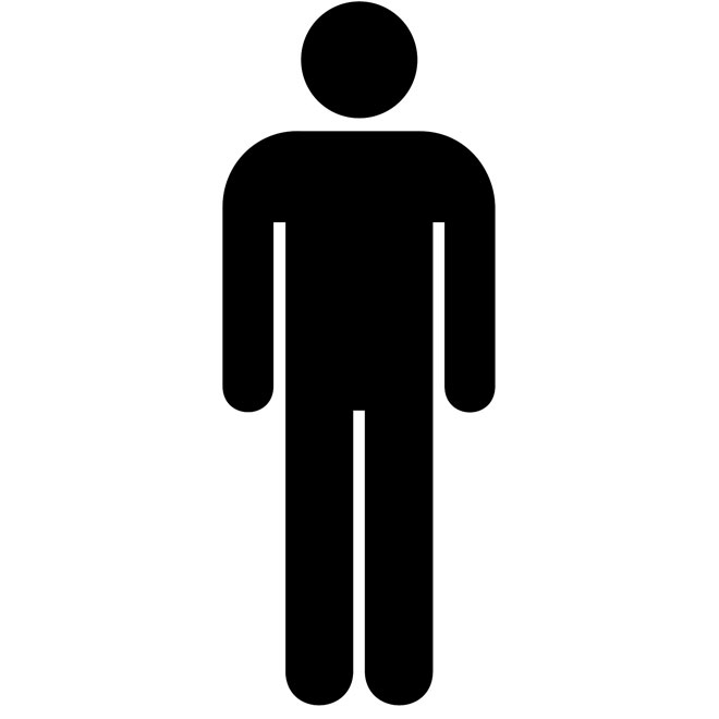 Men Bathroom Sign Vector