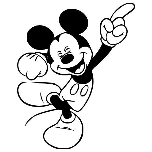 Mickey Mouse Clip Art Black and White