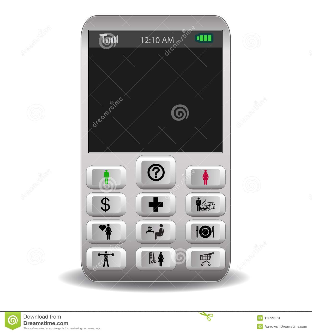 Mobile Phone Button Icons