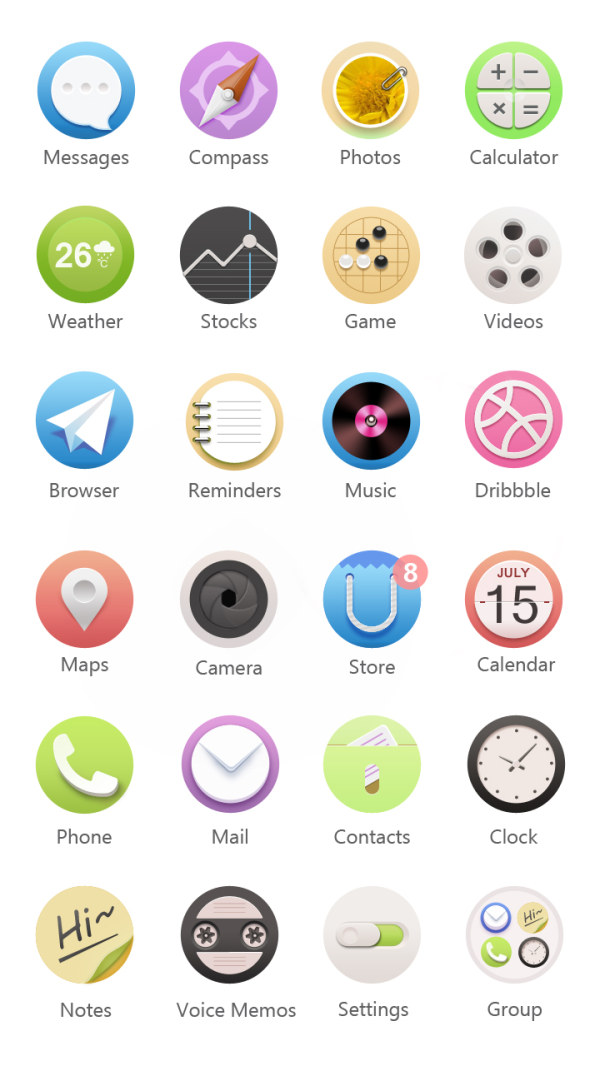 Modern App Icons